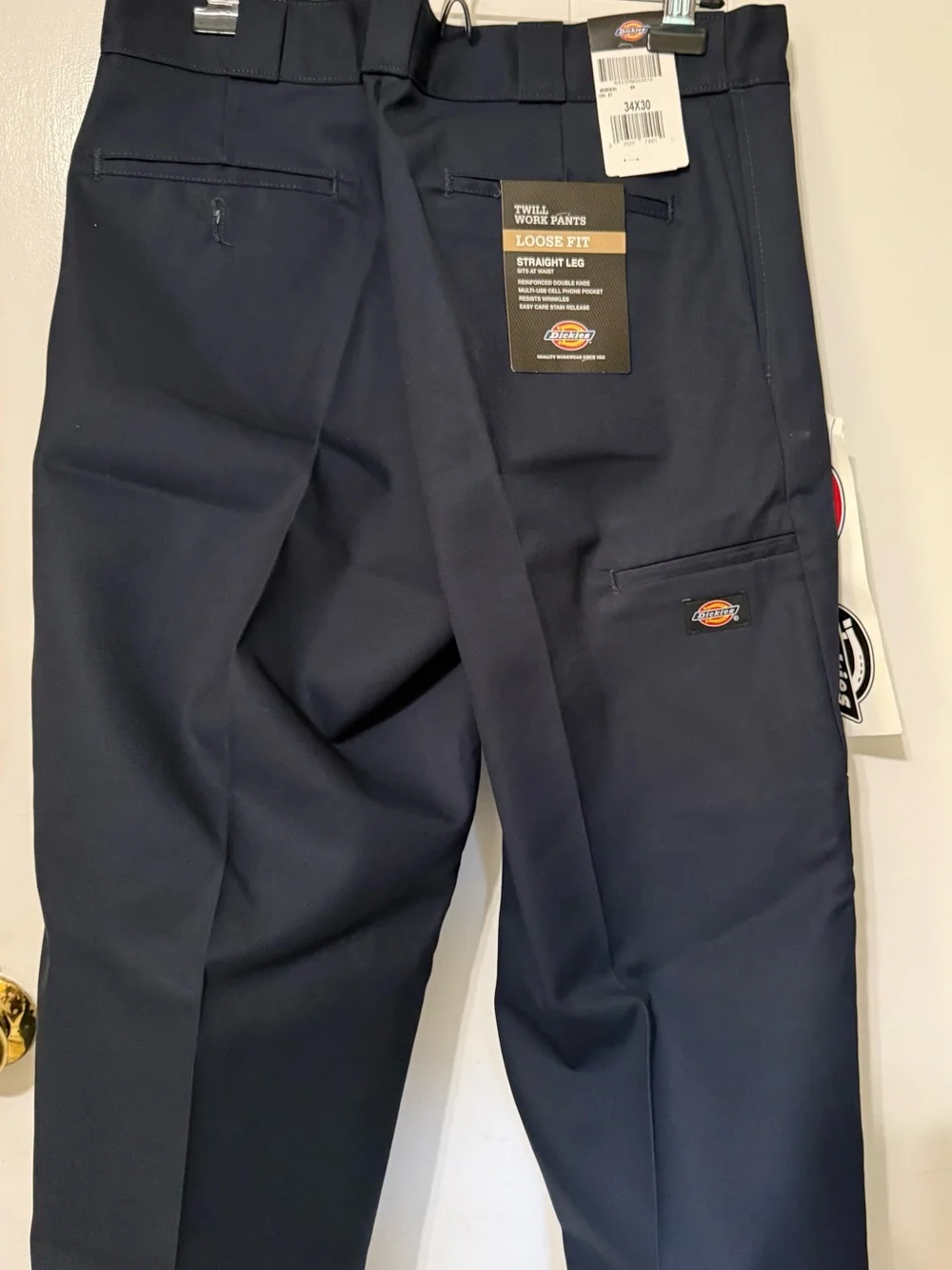 Dickies Navy Blue Twill Reinforced-Knee Work Pants